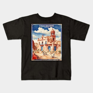 Casas Grandes Chihuahua Mexico Vintage Tourism Travel Kids T-Shirt